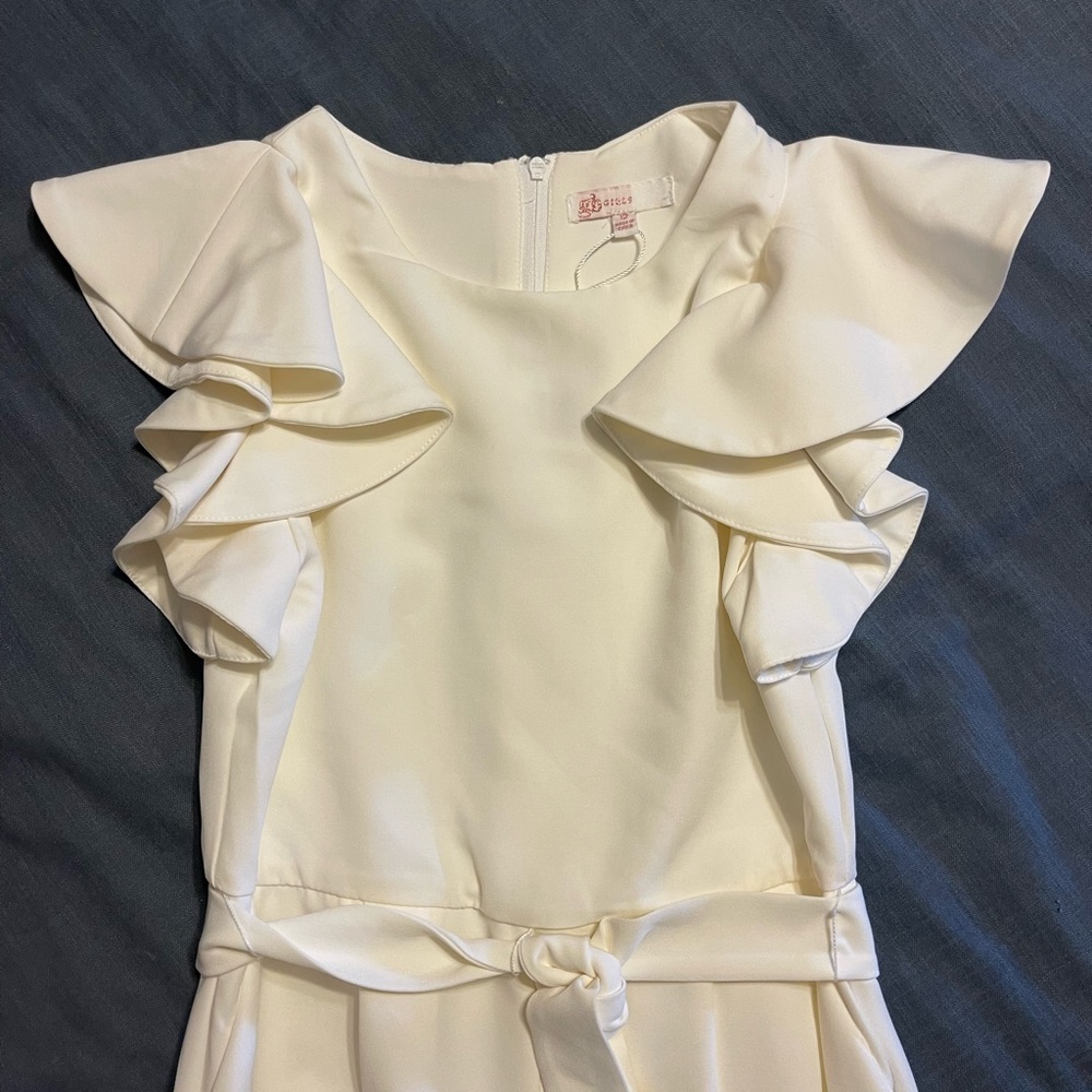 GB girls White Sleeveless Jumpsuit Size 12